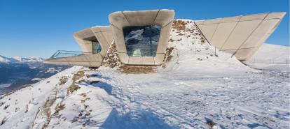 Il Messner Mountain Museum Corones in inverno